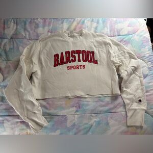 LIKE NEW Champion Cropped Barstool Sports Sweatshirt